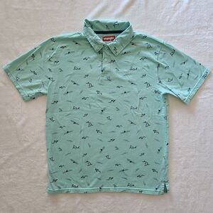 Boys' XXL Size 18 Wrangler Short Sleeve SHARK Polo Shirt Aqua Blue